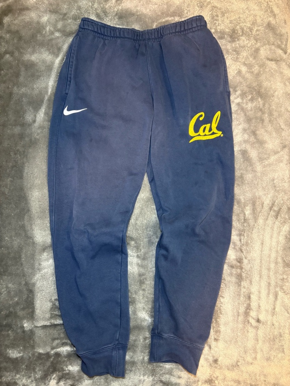 Nike Navy Jogger Sweatpants with Yellow Cal Script